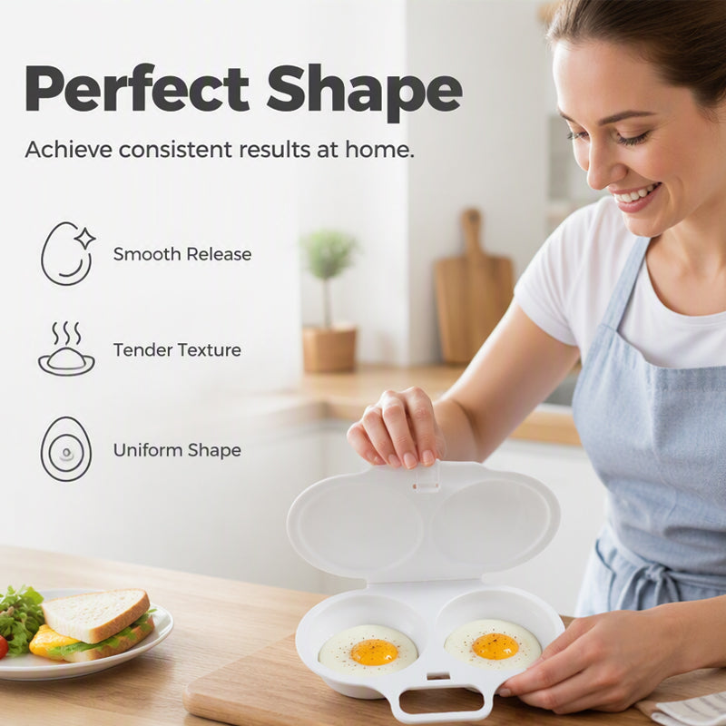 🔥 50% OFF Microwave Egg Poacher 🍳 Quick 2-Egg Breakfast Cooker