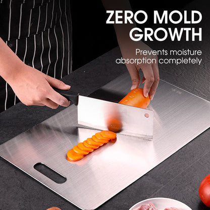 🔪 304 Stainless Steel Double-Sided Cutting Board for Kitchen Prep ✨