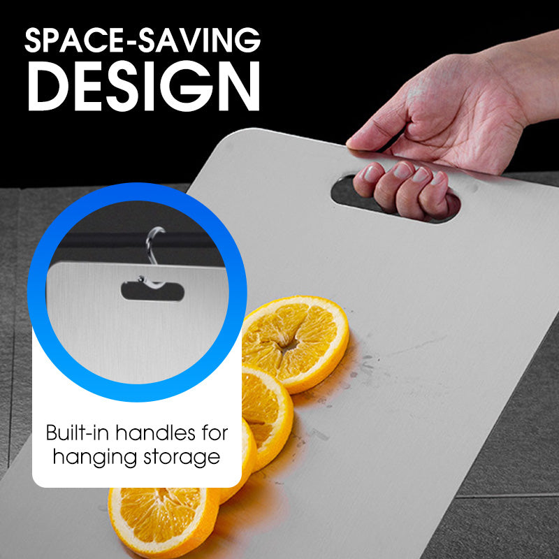🔪 304 Stainless Steel Double-Sided Cutting Board for Kitchen Prep ✨