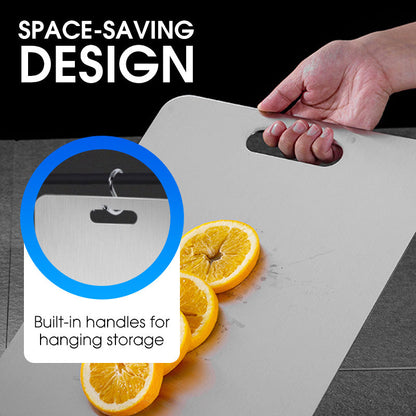🔪 304 Stainless Steel Double-Sided Cutting Board for Kitchen Prep ✨