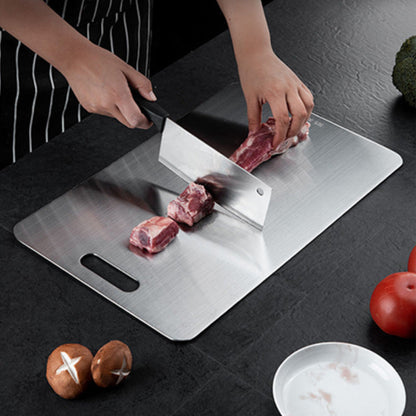 🔪 304 Stainless Steel Double-Sided Cutting Board for Kitchen Prep ✨