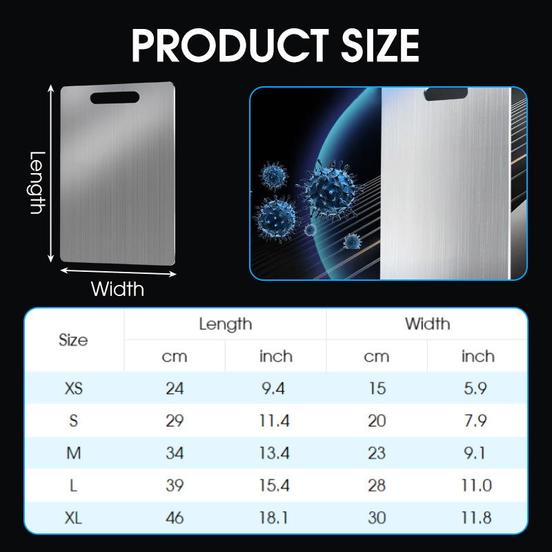🔪 304 Stainless Steel Double-Sided Cutting Board for Kitchen Prep ✨