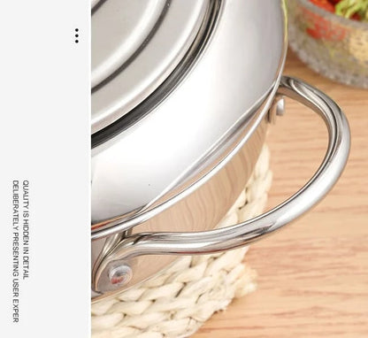 🍤 304 Stainless Steel Japanese Tempura Fryer Pot – Mini Deep Frying Pan with Thermometer & Oil Drain Rack