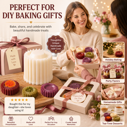 🎁✨Buy 1 Get 1 Free 🥮 Double-Ended Pastry & Mooncake DIY Mold – 2-in-1 Food-Grade Baking Press ✨