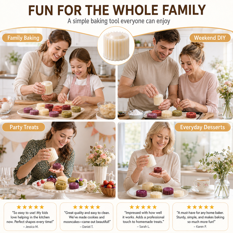 🎁✨Buy 1 Get 1 Free 🥮 Double-Ended Pastry & Mooncake DIY Mold – 2-in-1 Food-Grade Baking Press ✨