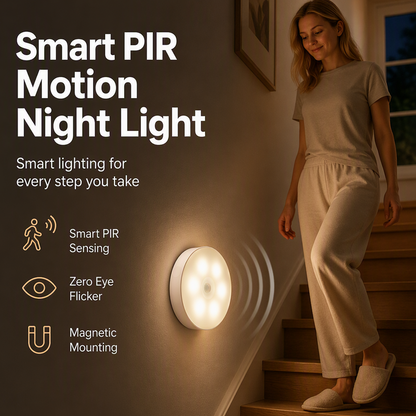 🌙 50% OFF Wireless Motion Sensor Night Light – Hands-Free Glow Anywhere ✨