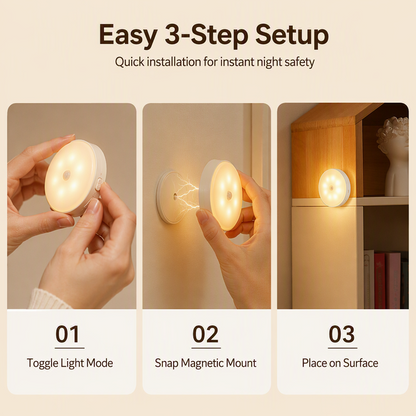 🌙 50% OFF Wireless Motion Sensor Night Light – Hands-Free Glow Anywhere ✨