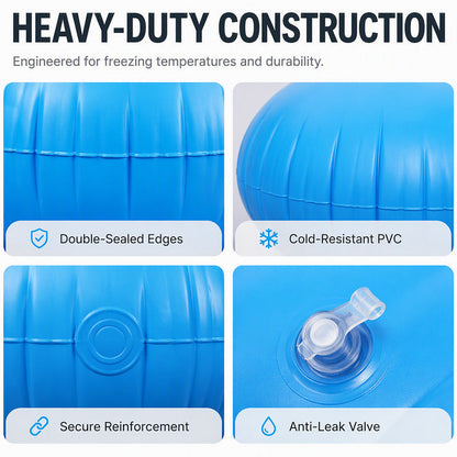 🏊 50% OFF NOW! ❄️ Round Pool Winterizing Air Pillow – Relieves Ice Pressure, Prevents Water Buildup & Easy Inflate – For Above-Ground Pools 🛡️