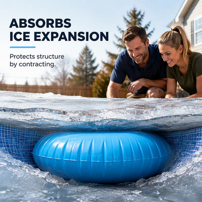 🏊 50% OFF NOW! ❄️ Round Pool Winterizing Air Pillow – Relieves Ice Pressure, Prevents Water Buildup & Easy Inflate – For Above-Ground Pools 🛡️