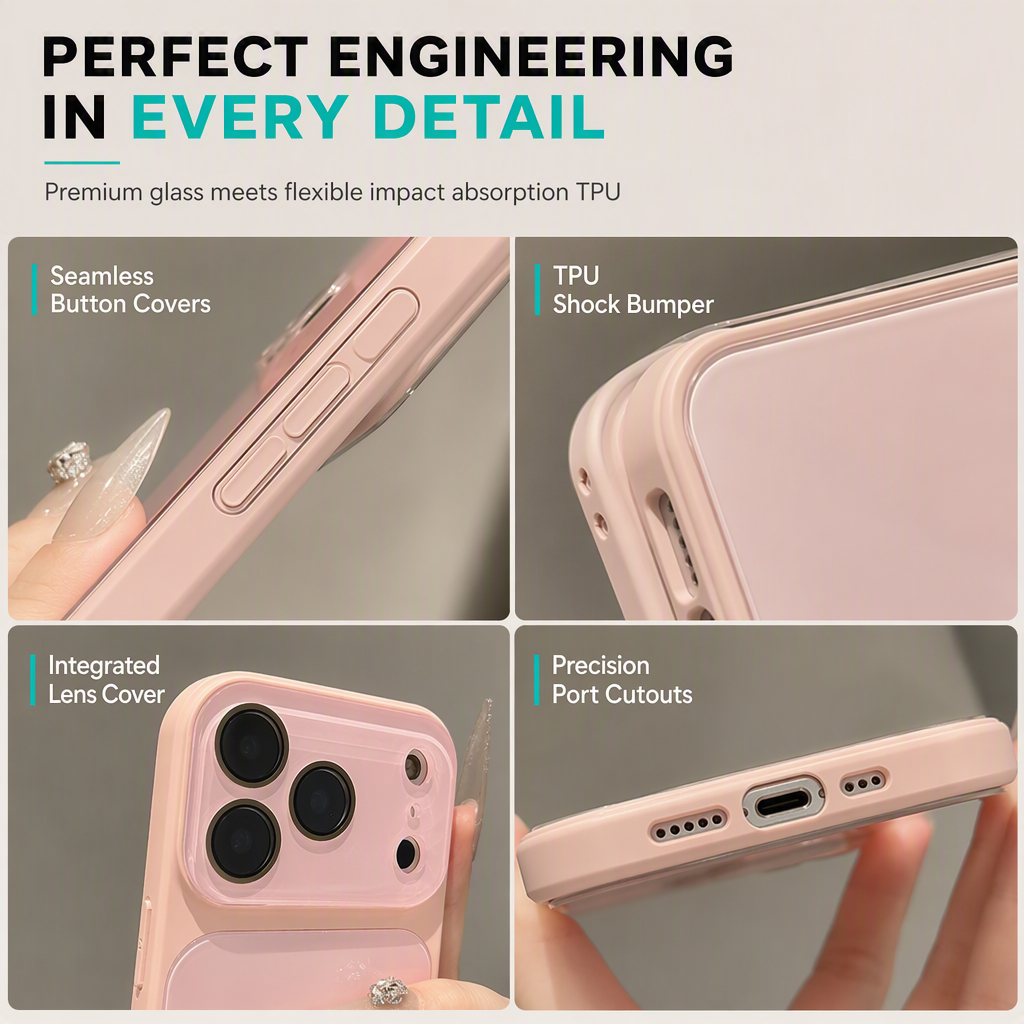 📱 50% OFF! ✨ Full Coverage Ice-Feeling Glass Phone Case – Built-In Camera Lens Protector, Thermodynamic Cooling Glass & Shockproof Bumper – Premium Protection for Phone 🧊