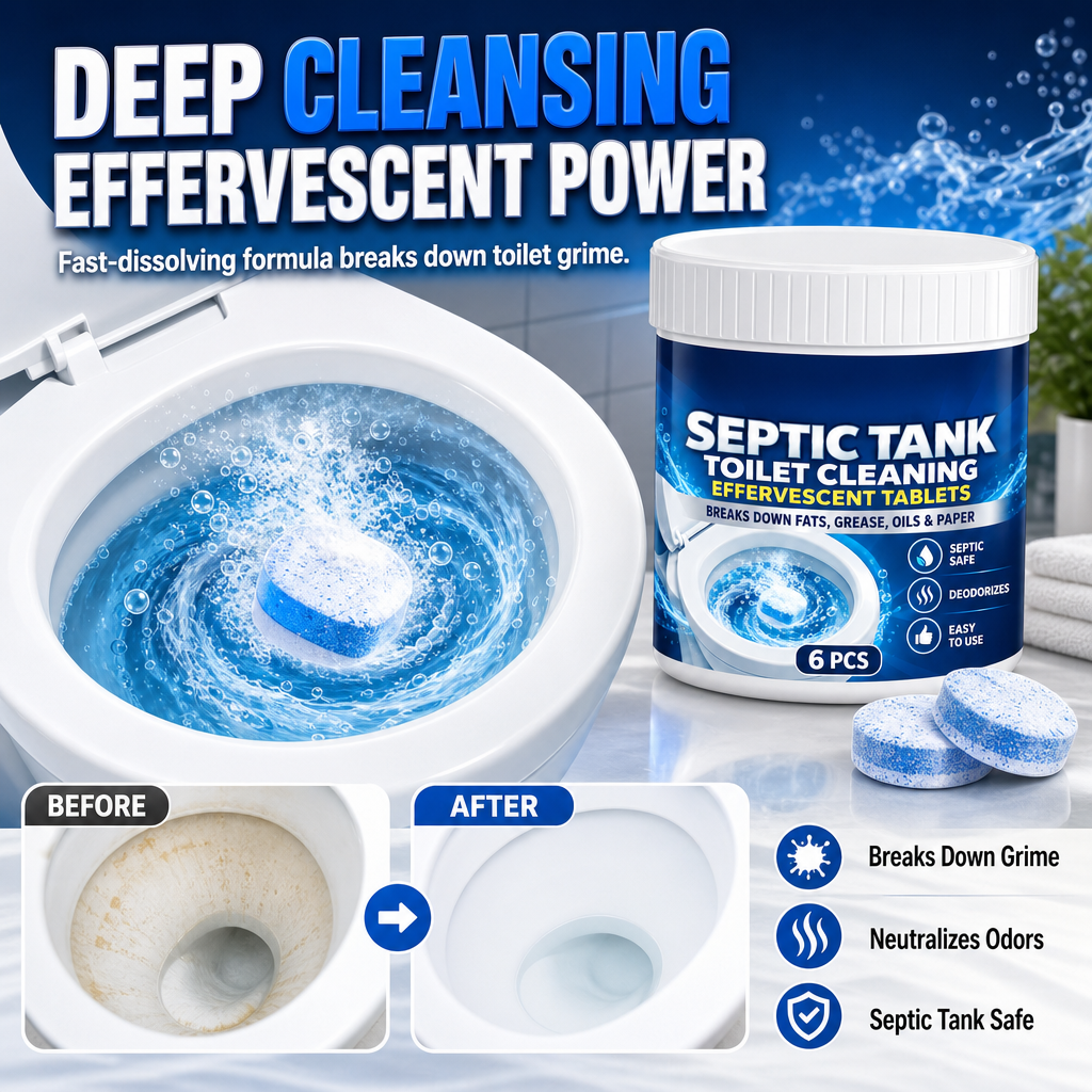 🔥 50% OFF Septic Tank Toilet Cleaning Tablets – Deep Clean & Freshen 🚽✨