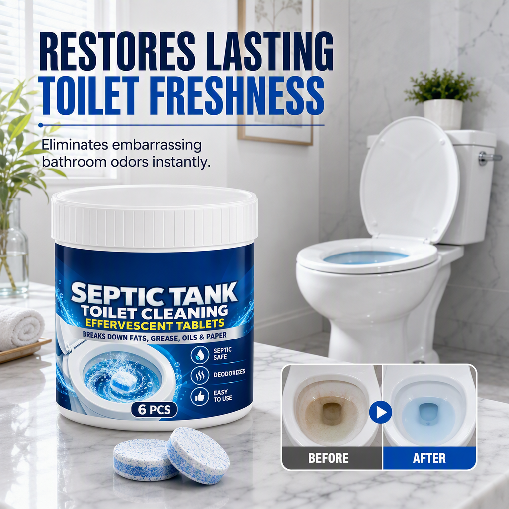🔥 50% OFF Septic Tank Toilet Cleaning Tablets – Deep Clean & Freshen 🚽✨