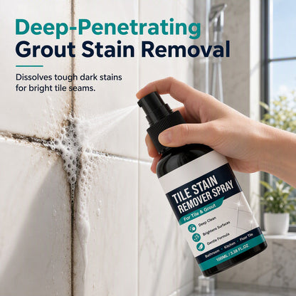 ✨ Deep Grout Stain & Mold Remover Spray - Fast Tile Cleaning Formula