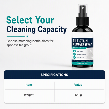 ✨ Deep Grout Stain & Mold Remover Spray - Fast Tile Cleaning Formula