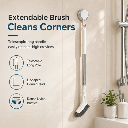 ✨ FINAL SALE 50% OFF Telescopic Cleaning Brush – From 15.2" to 45.3" for Floors & High Corners