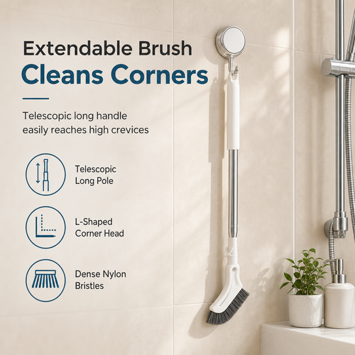 ✨ FINAL SALE 50% OFF Telescopic Cleaning Brush – From 15.2" to 45.3" for Floors & High Corners