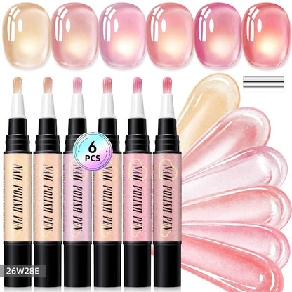 🎅LAST DAY HOT SALES - 50% OFF🌟😍Glitter Cat Eye Nail Polish Pen 6-Piece Set
