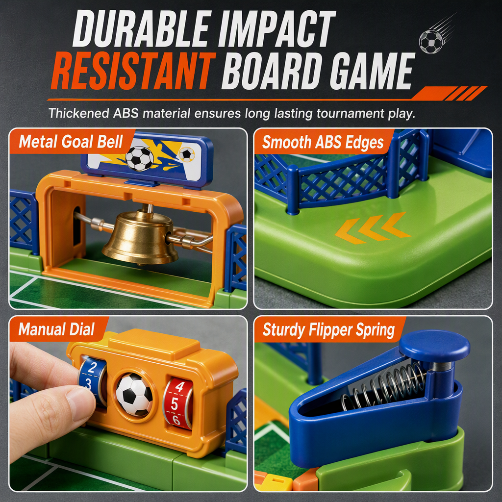 ⚽ 2-Player Tabletop Soccer Game 🔥 Fast-Paced Family Battle Toy