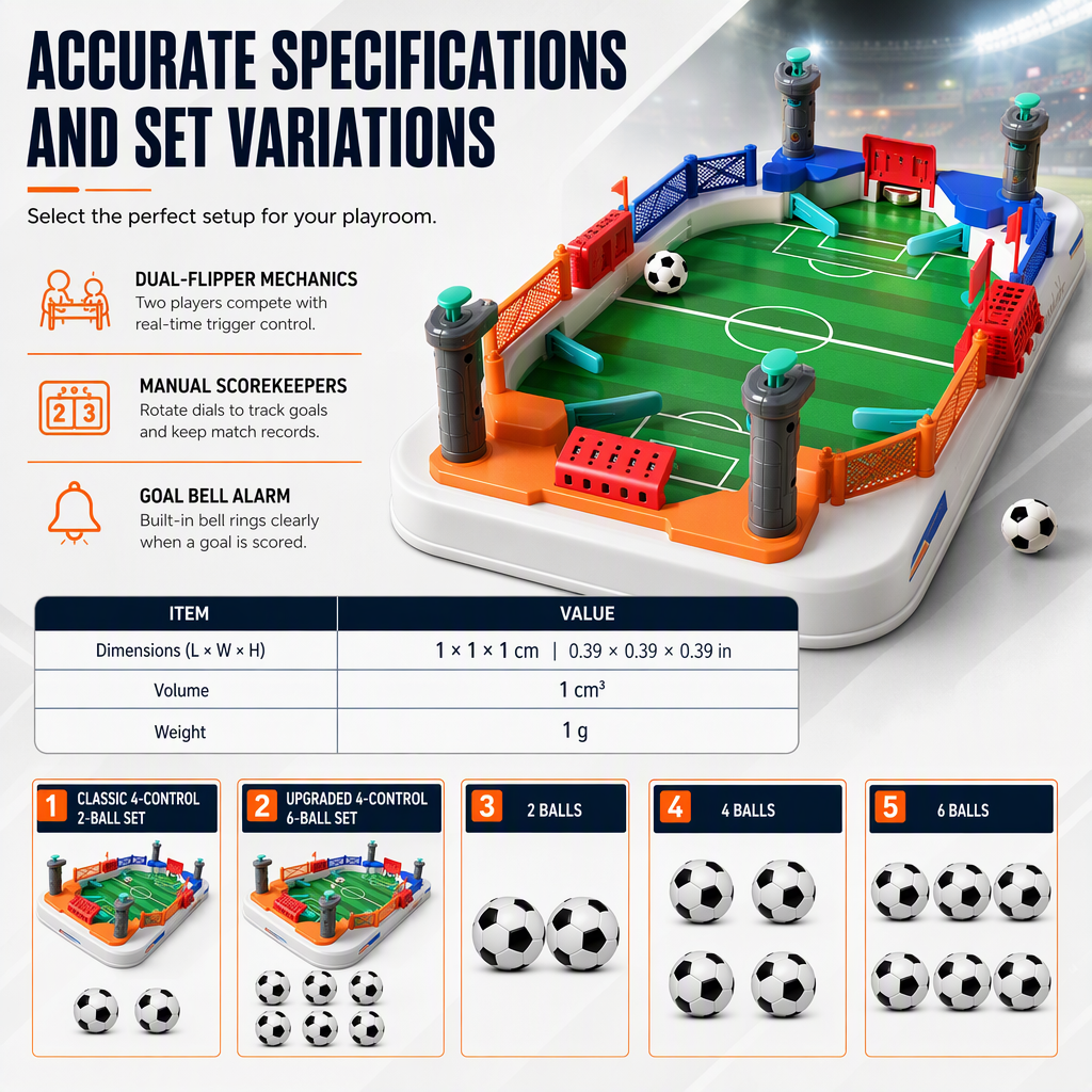 ⚽ 2-Player Tabletop Soccer Game 🔥 Fast-Paced Family Battle Toy