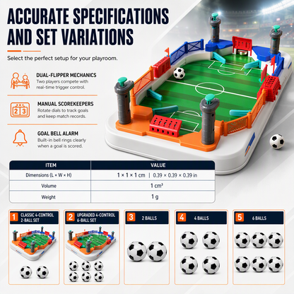 ⚽ 2-Player Tabletop Soccer Game 🔥 Fast-Paced Family Battle Toy