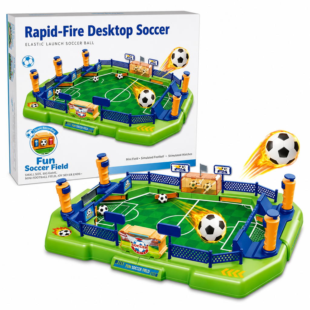 ⚽ 2-Player Tabletop Soccer Game 🔥 Fast-Paced Family Battle Toy