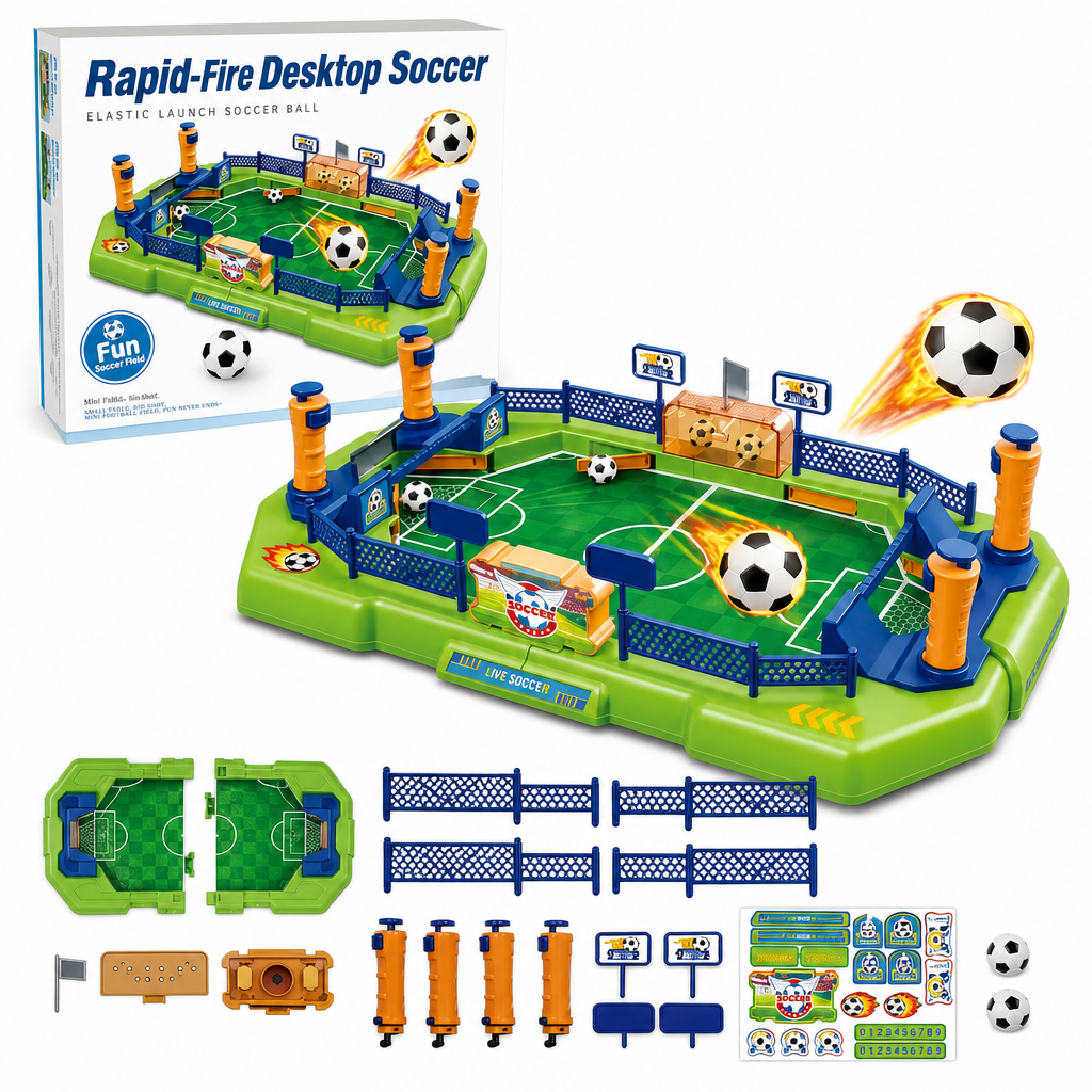 ⚽ 2-Player Tabletop Soccer Game 🔥 Fast-Paced Family Battle Toy