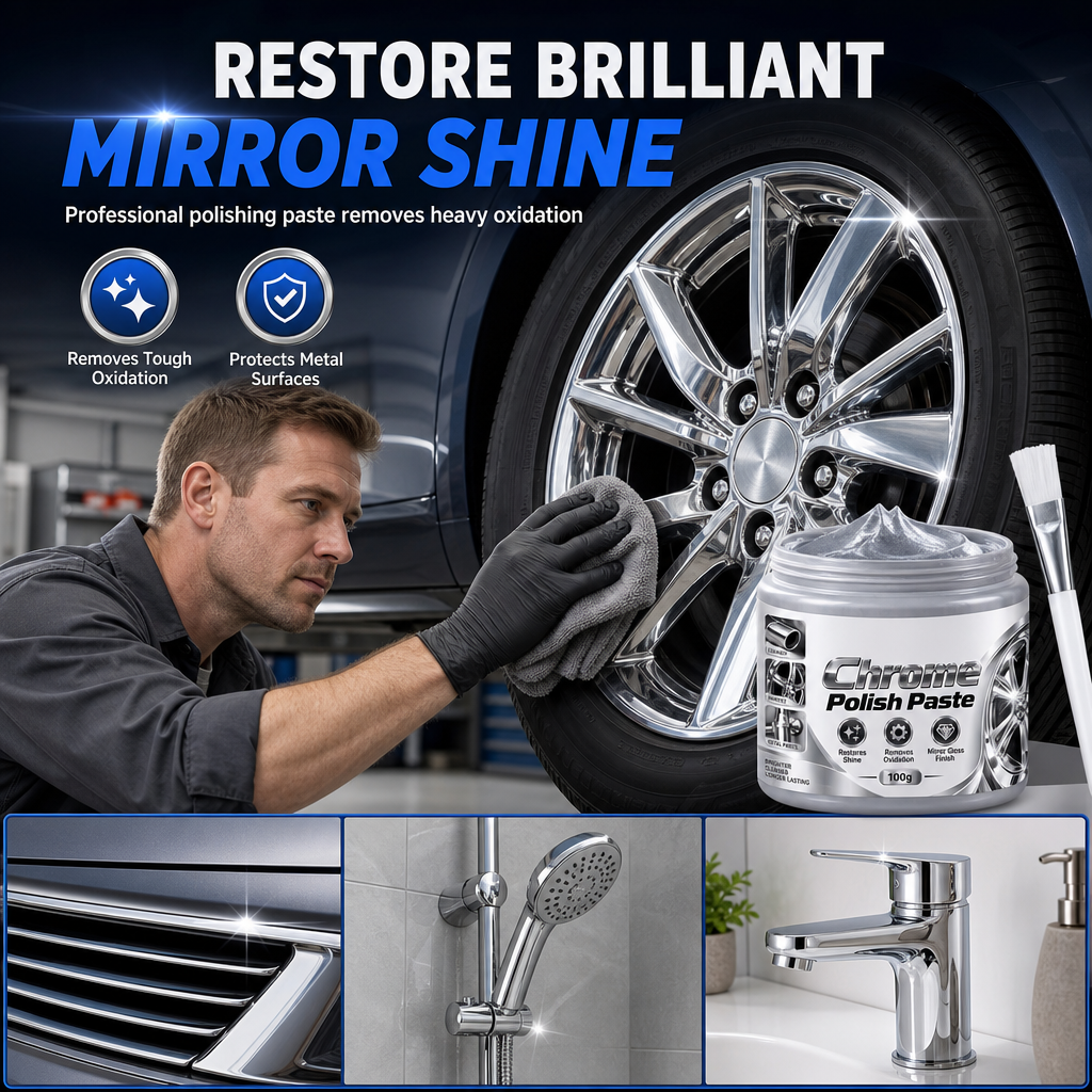 ✨Limited Stock | Chrome Metal Polish Paste, Polish & Protect Wheels, Exhaust & Faucets