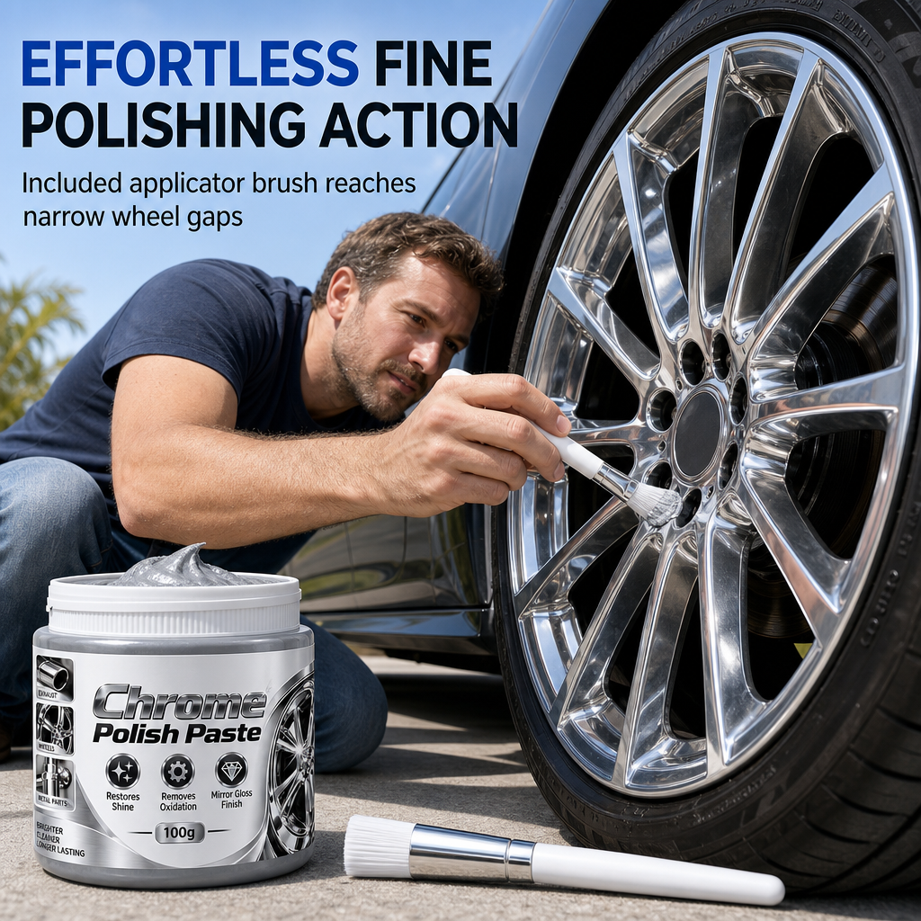 ✨Limited Stock | Chrome Metal Polish Paste, Polish & Protect Wheels, Exhaust & Faucets
