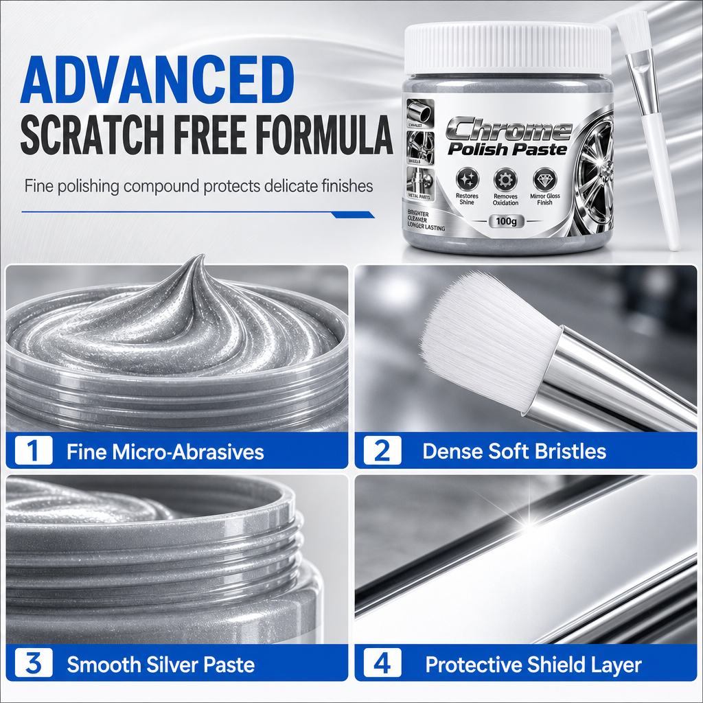 ✨Limited Stock | Chrome Metal Polish Paste, Polish & Protect Wheels, Exhaust & Faucets