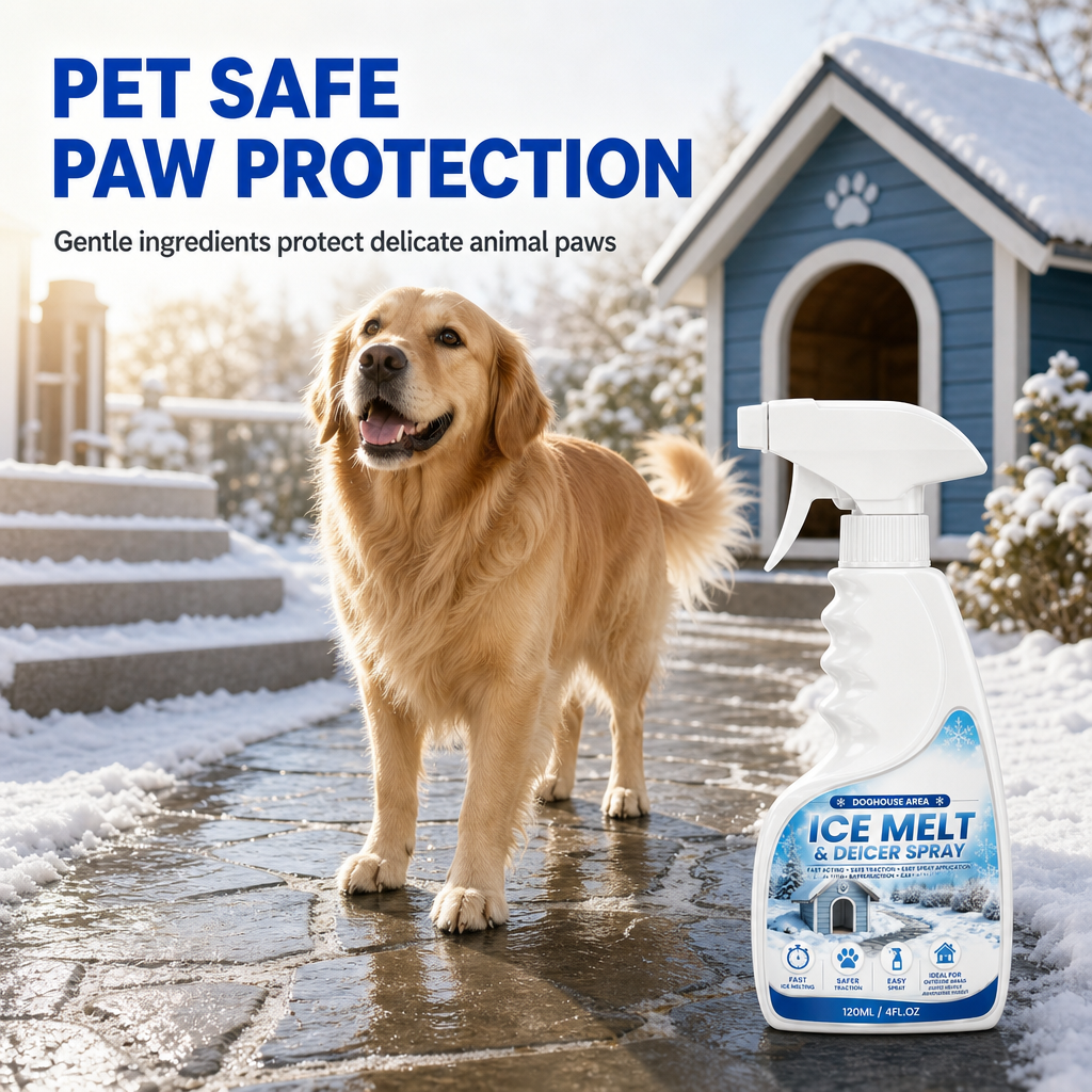 🔥50K+ SOLD!🔥 ❄️ Pet-Safe Fast-Acting Frost & Ice Melting Spray for Walkways and Steps 🐕