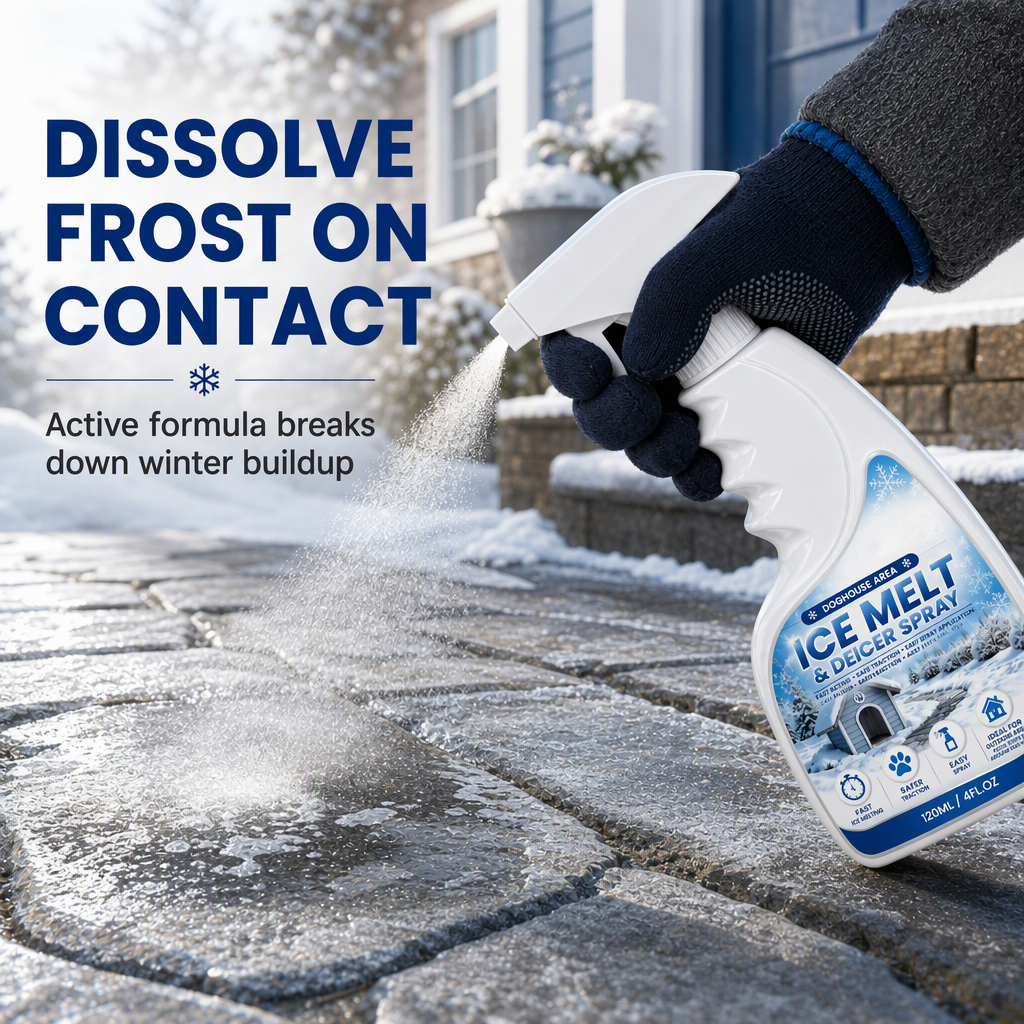 🔥50K+ SOLD!🔥 ❄️ Pet-Safe Fast-Acting Frost & Ice Melting Spray for Walkways and Steps 🐕
