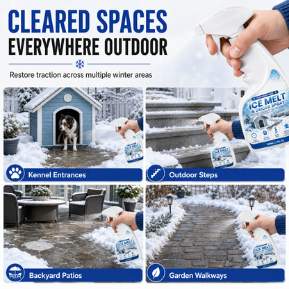 🔥50K+ SOLD!🔥 ❄️ Pet-Safe Fast-Acting Frost & Ice Melting Spray for Walkways and Steps 🐕