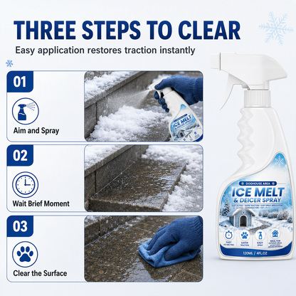 🔥50K+ SOLD!🔥 ❄️ Pet-Safe Fast-Acting Frost & Ice Melting Spray for Walkways and Steps 🐕
