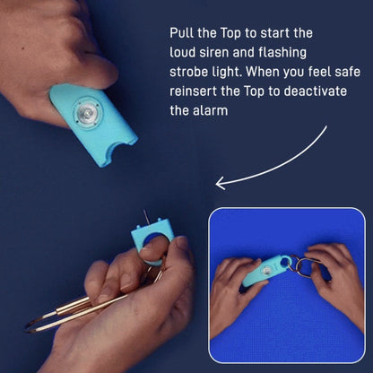 🚨 Rechargeable Personal Safety Alarm Keychain with LED Light 🔦