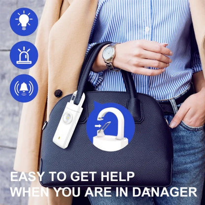 🚨 Rechargeable Personal Safety Alarm Keychain with LED Light 🔦