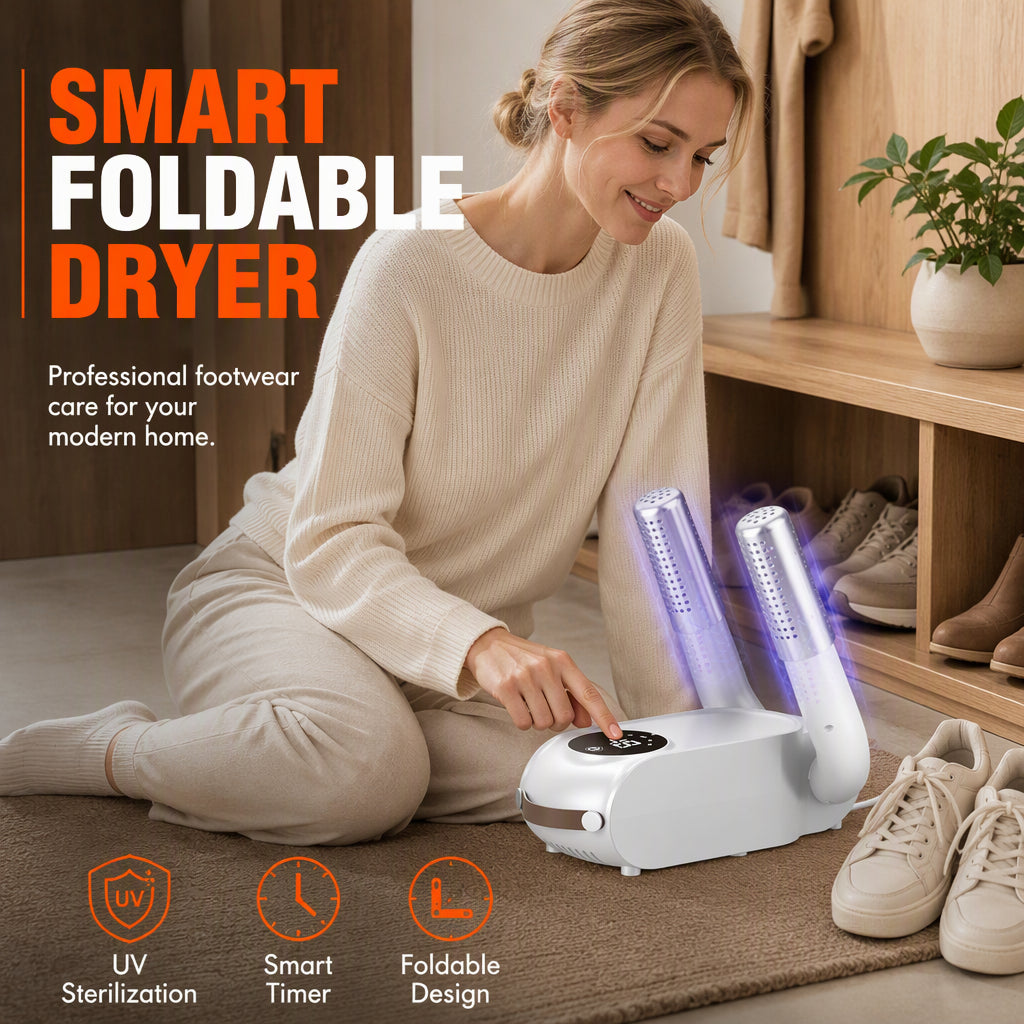 👞 Foldable Shoe Dryer with UV Light & Warm Air Heating 👟