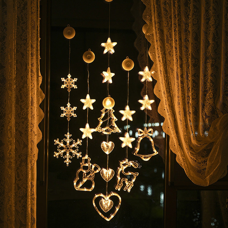 ❄️ DIY Christmas Snowflake Window Lights – Battery-Powered Festive Window Decorations